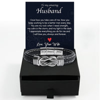 Thumbnail for Bracelet Necklace Gifts For Husband With Personalized Message Card Necklace