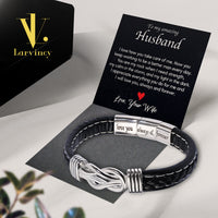 Thumbnail for Bracelet Necklace Gifts For Husband With Personalized Message Card Necklace