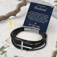 Thumbnail for Bracelet Necklace Gifts For Husband With Personalized Message Card Necklace