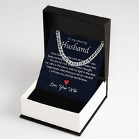 Thumbnail for Cuban Necklace Gifts For Husband With Personalized Message Card Necklace