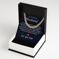 Thumbnail for Cuban Necklace Gifts For Husband With Personalized Message Card Necklace