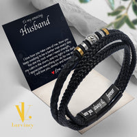 Thumbnail for Bracelet Necklace Gifts For Husband With Personalized Message Card Necklace