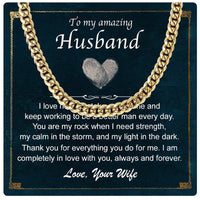 Thumbnail for Cuban Necklace Gifts For Husband With Personalized Message Card Necklace