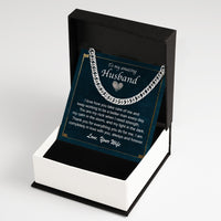 Thumbnail for Cuban Necklace Gifts For Husband With Personalized Message Card Necklace