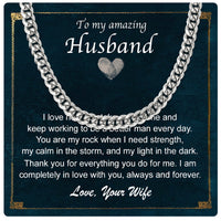 Thumbnail for Cuban Necklace Gifts For Husband With Personalized Message Card Necklace