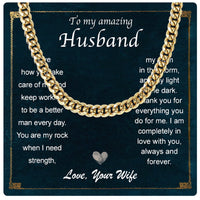 Thumbnail for Cuban Necklace Gifts For Husband With Personalized Message Card Necklace