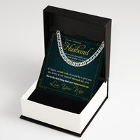 Thumbnail for Cuban Necklace Gifts For Husband With Personalized Message Card Necklace