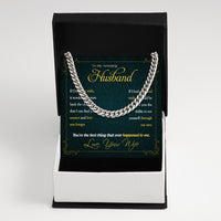 Thumbnail for Cuban Necklace Gifts For Husband With Personalized Message Card Necklace