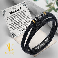 Thumbnail for Bracelet Necklace Gifts For Husband With Personalized Message Card Necklace