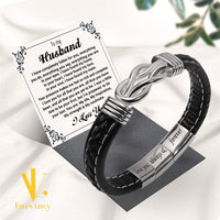 Thumbnail for Bracelet Necklace Gifts For Husband With Personalized Message Card Necklace