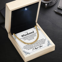 Thumbnail for Cuban Necklace Gifts For Husband With Personalized Message Card Necklace