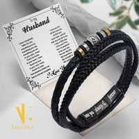 Thumbnail for Bracelet Necklace Gifts For Husband With Personalized Message Card Necklace