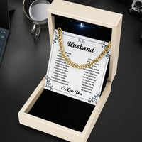 Thumbnail for Cuban Necklace Gifts For Husband With Personalized Message Card Necklace