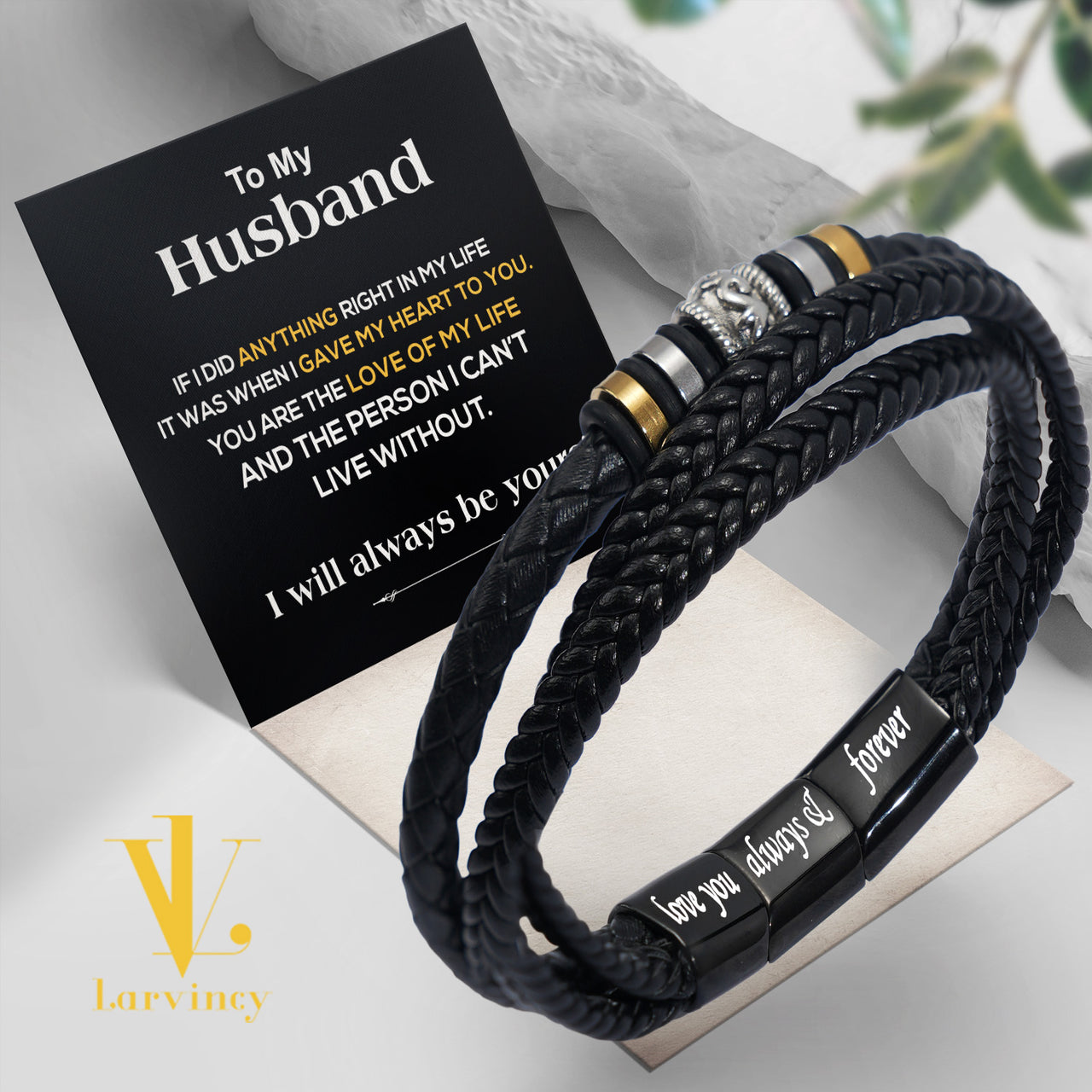 Bracelet Necklace Gifts For Husband With Personalized Message Card Necklace