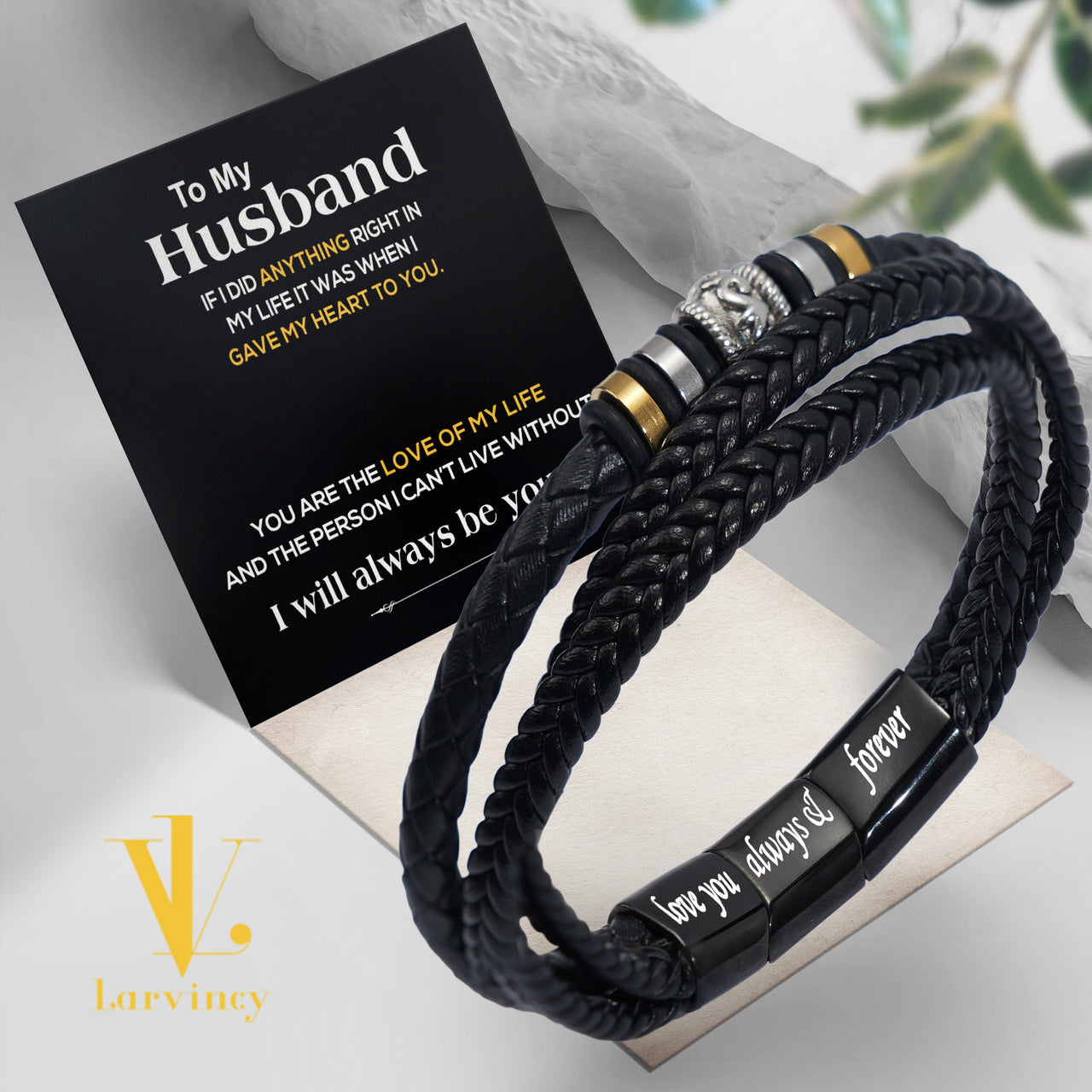 Bracelet Necklace Gifts For Husband With Personalized Message Card Necklace