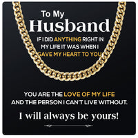 Thumbnail for Cuban Necklace Gifts For Husband With Personalized Message Card Necklace