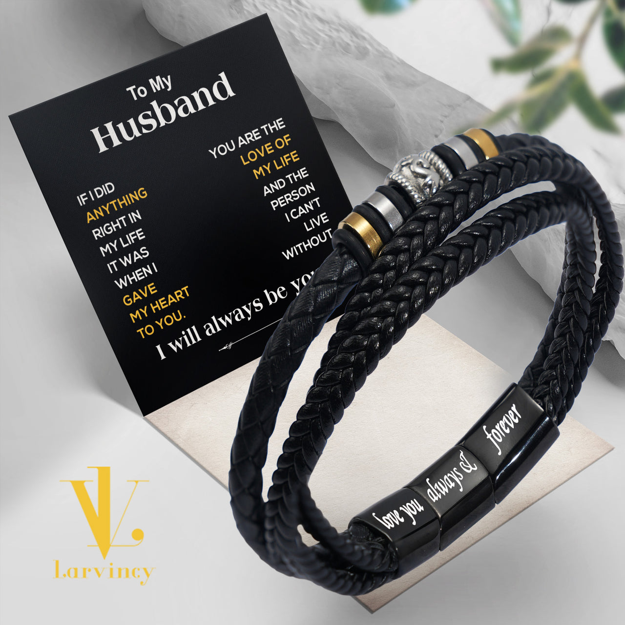 Bracelet Necklace Gifts For Husband With Personalized Message Card Necklace