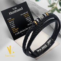 Thumbnail for Bracelet Necklace Gifts For Husband With Personalized Message Card Necklace