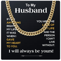 Thumbnail for Cuban Necklace Gifts For Husband With Personalized Message Card Necklace