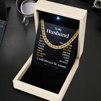 Thumbnail for Cuban Necklace Gifts For Husband With Personalized Message Card Necklace