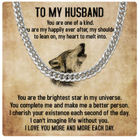 Thumbnail for Cuban Necklace Gifts For Husband With Personalized Message Card Necklace