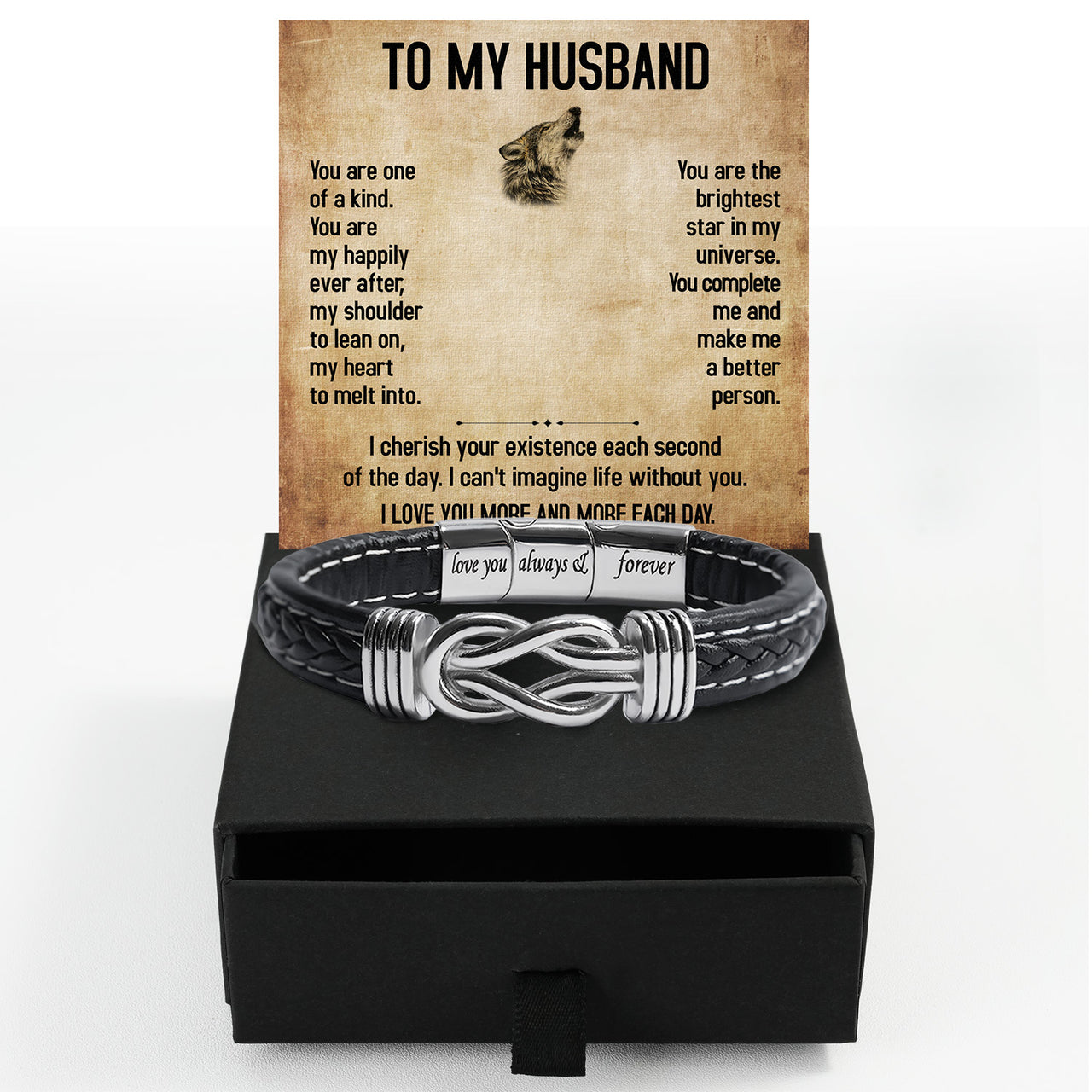 Bracelet Necklace Gifts For Husband With Personalized Message Card Necklace