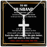 Thumbnail for Cuban Necklace Gifts For Husband With Personalized Message Card Necklace