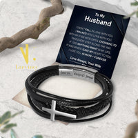 Thumbnail for Bracelet Necklace Gifts For Husband With Personalized Message Card Necklace