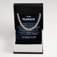 Thumbnail for Cuban Necklace Gifts For Husband With Personalized Message Card Necklace