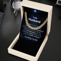 Thumbnail for Cuban Necklace Gifts For Husband With Personalized Message Card Necklace