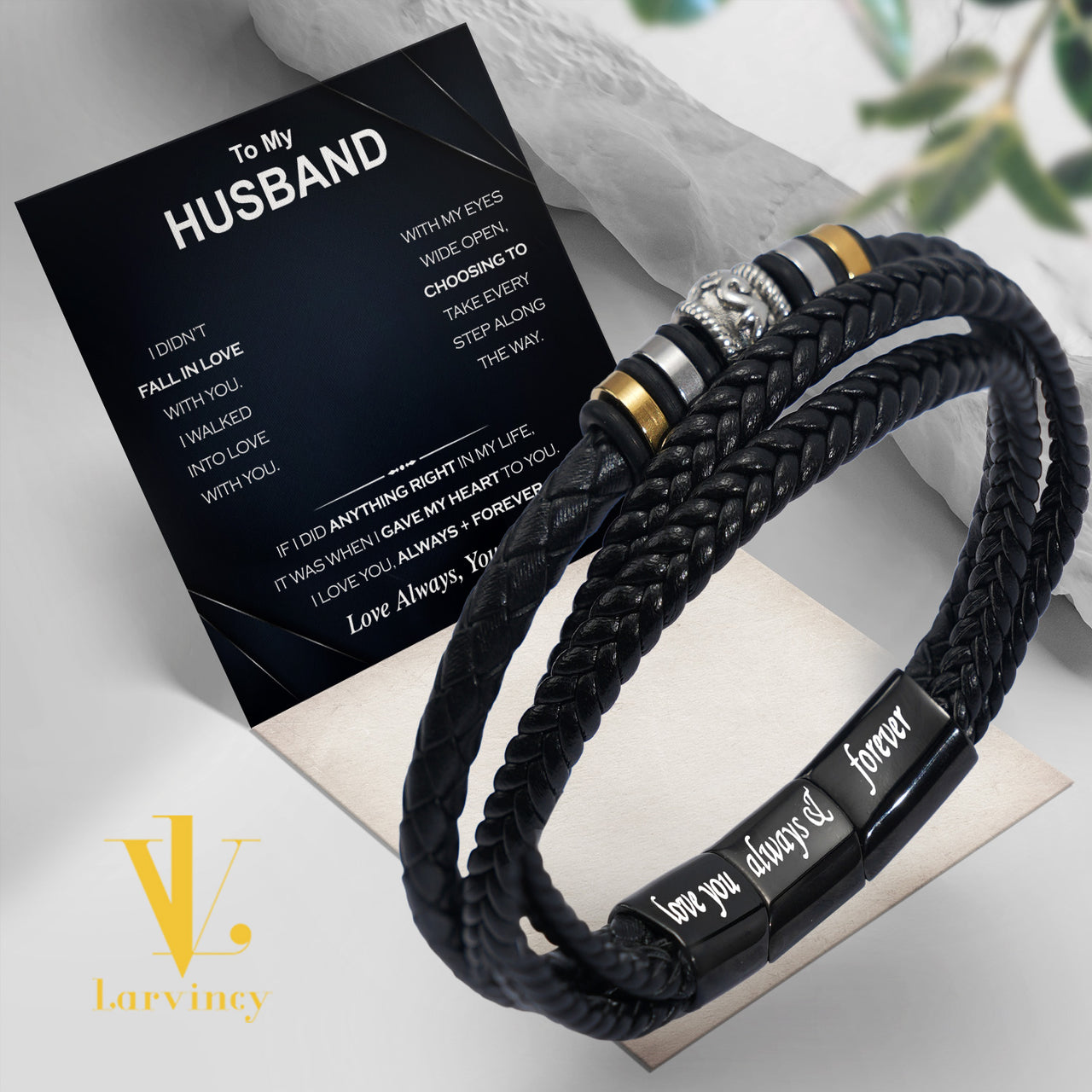 Bracelet Necklace Gifts For Husband With Personalized Message Card Necklace