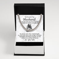 Thumbnail for Cuban Necklace Gifts For Husband With Personalized Message Card Necklace