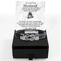 Thumbnail for Bracelet Necklace Gifts For Husband With Personalized Message Card Necklace