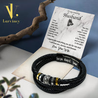 Thumbnail for Bracelet Necklace Gifts For Husband With Personalized Message Card Necklace