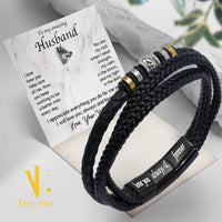 Thumbnail for Bracelet Necklace Gifts For Husband With Personalized Message Card Necklace