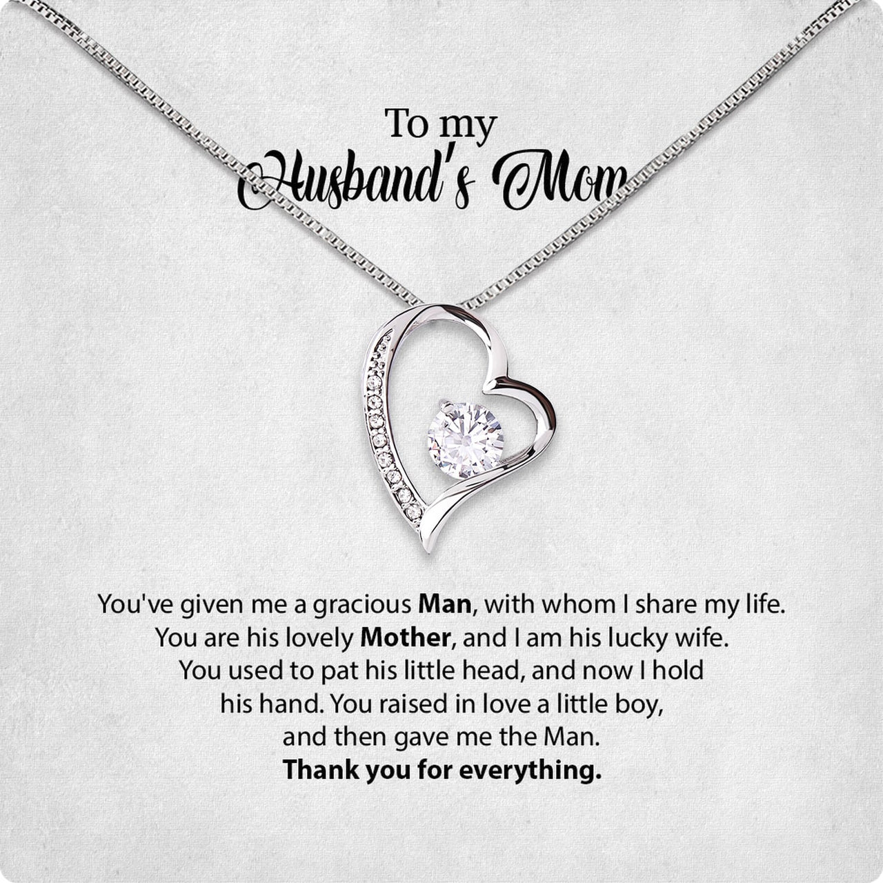 Necklace Gift For Husband's Mom