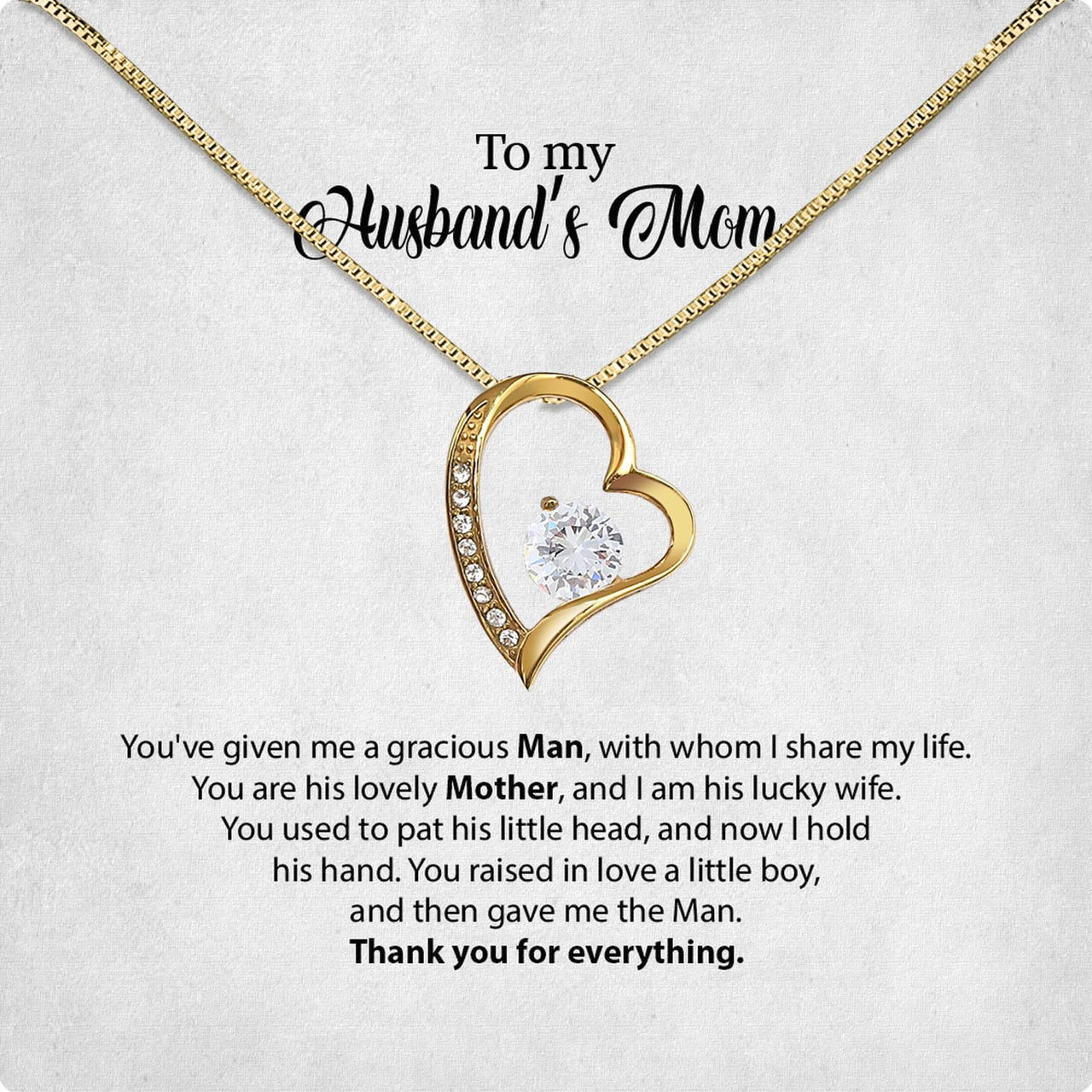 Necklace Gift For Husband's Mom