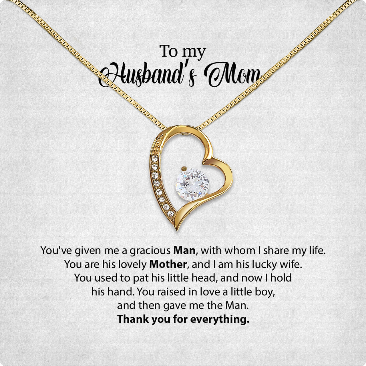 Necklace Gift For Husband's Mom