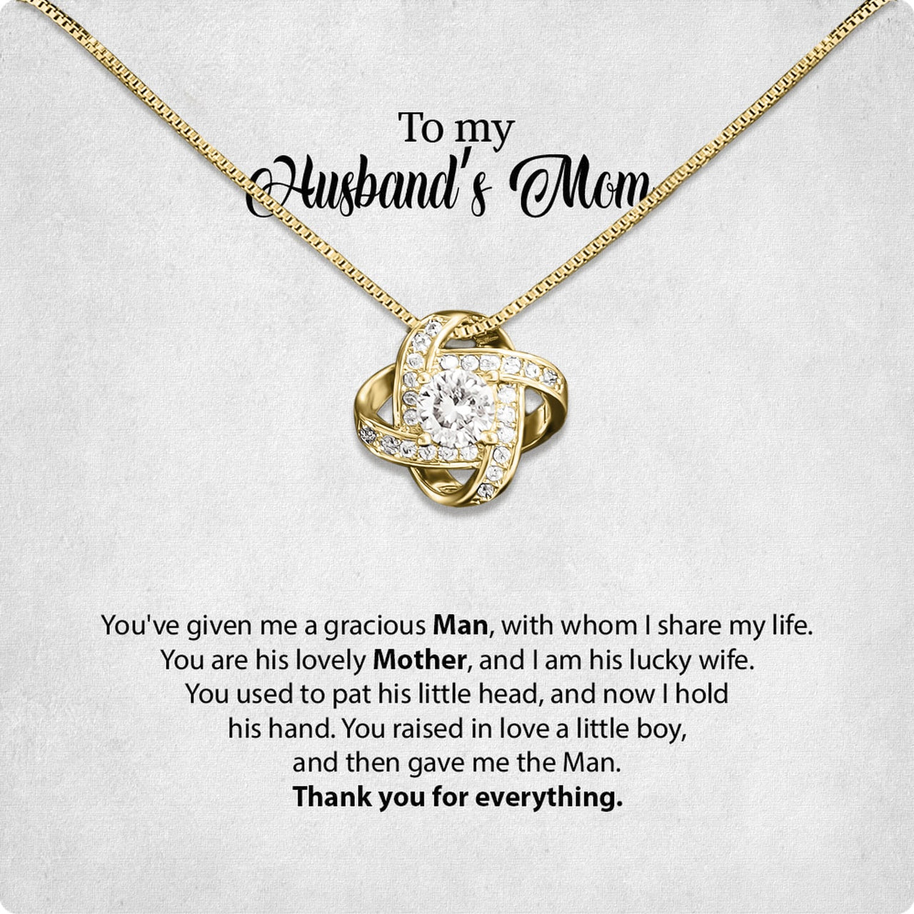 Necklace Gift For Husband's Mom