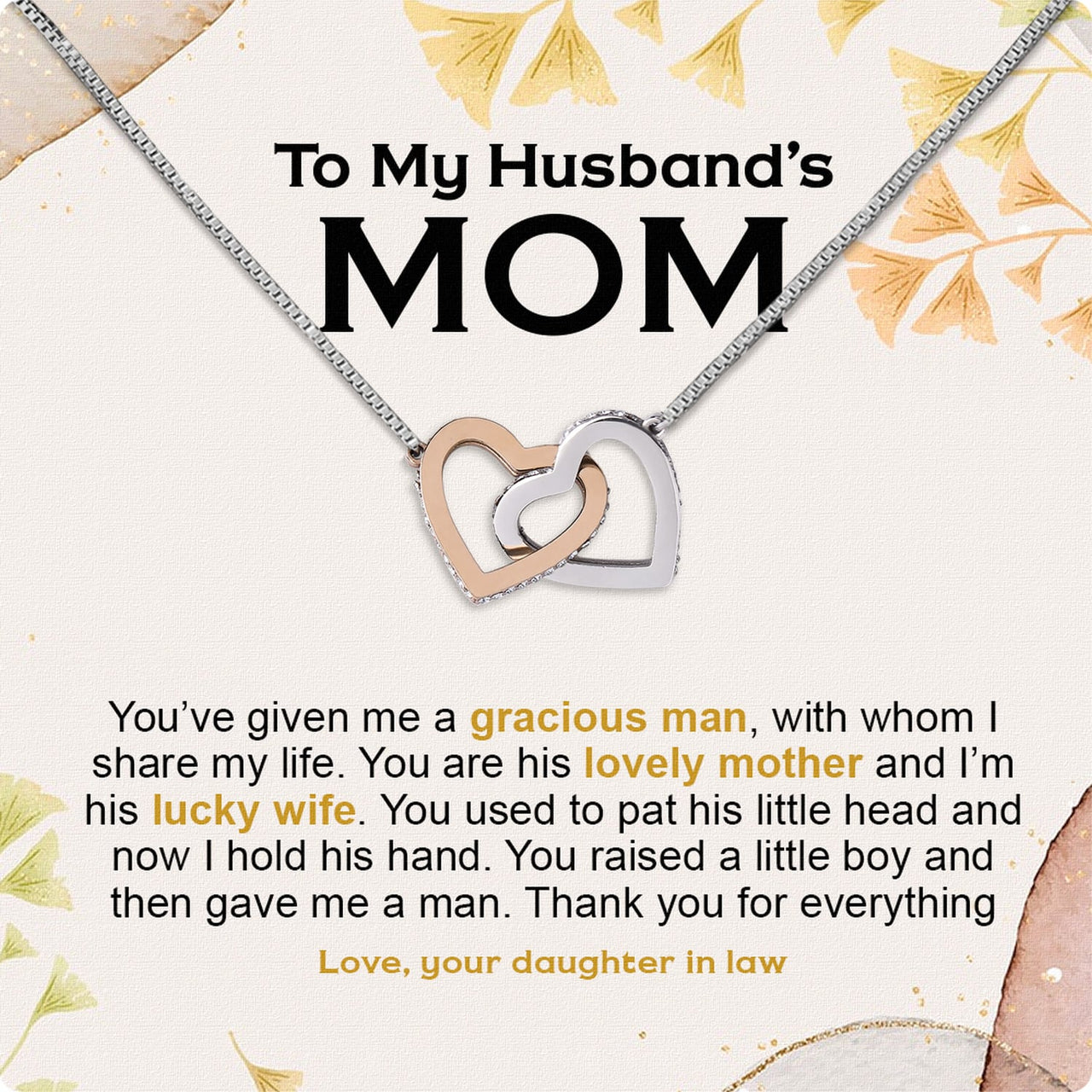 Necklace Gift For Husband's Mom