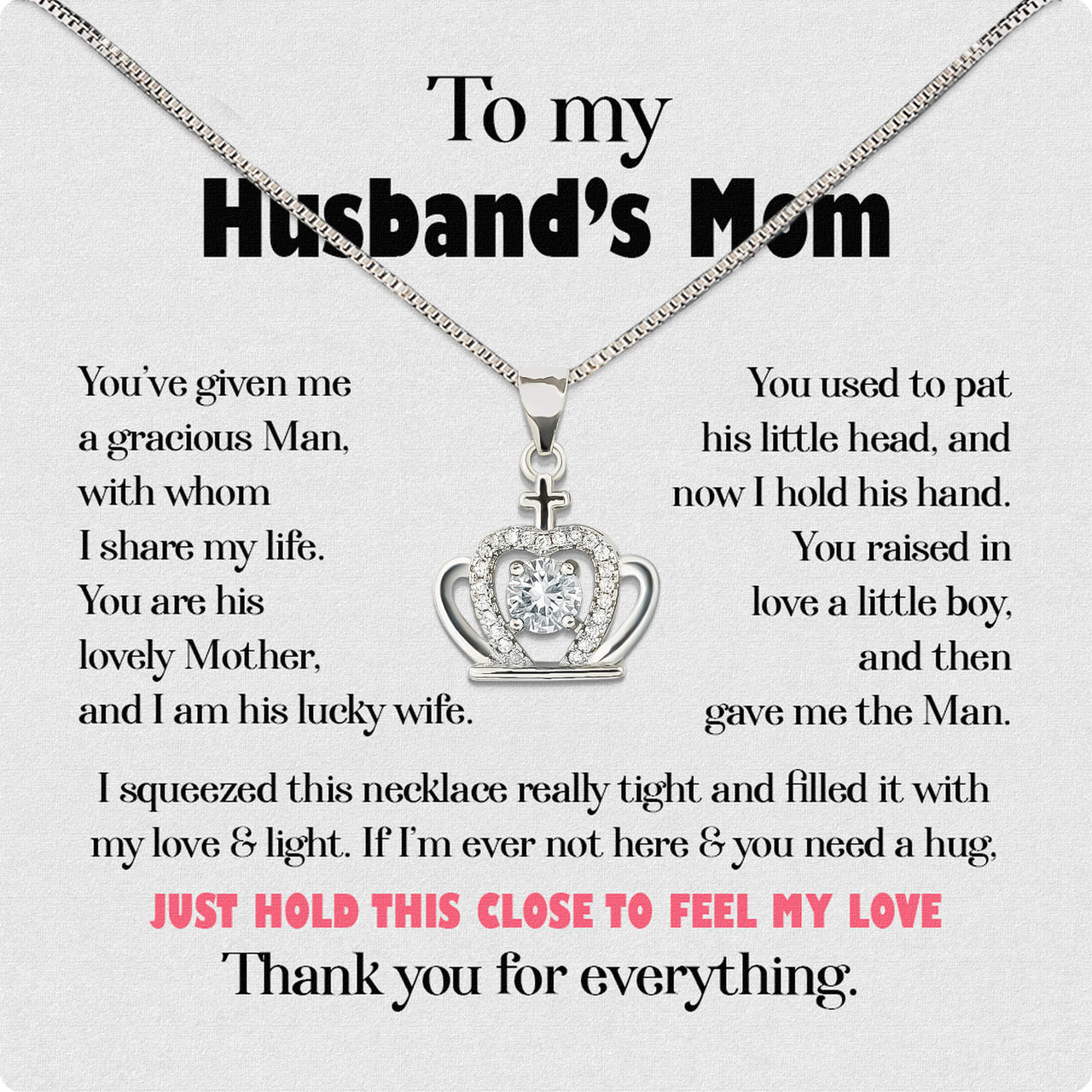 Necklace Gift For Husband's Mom