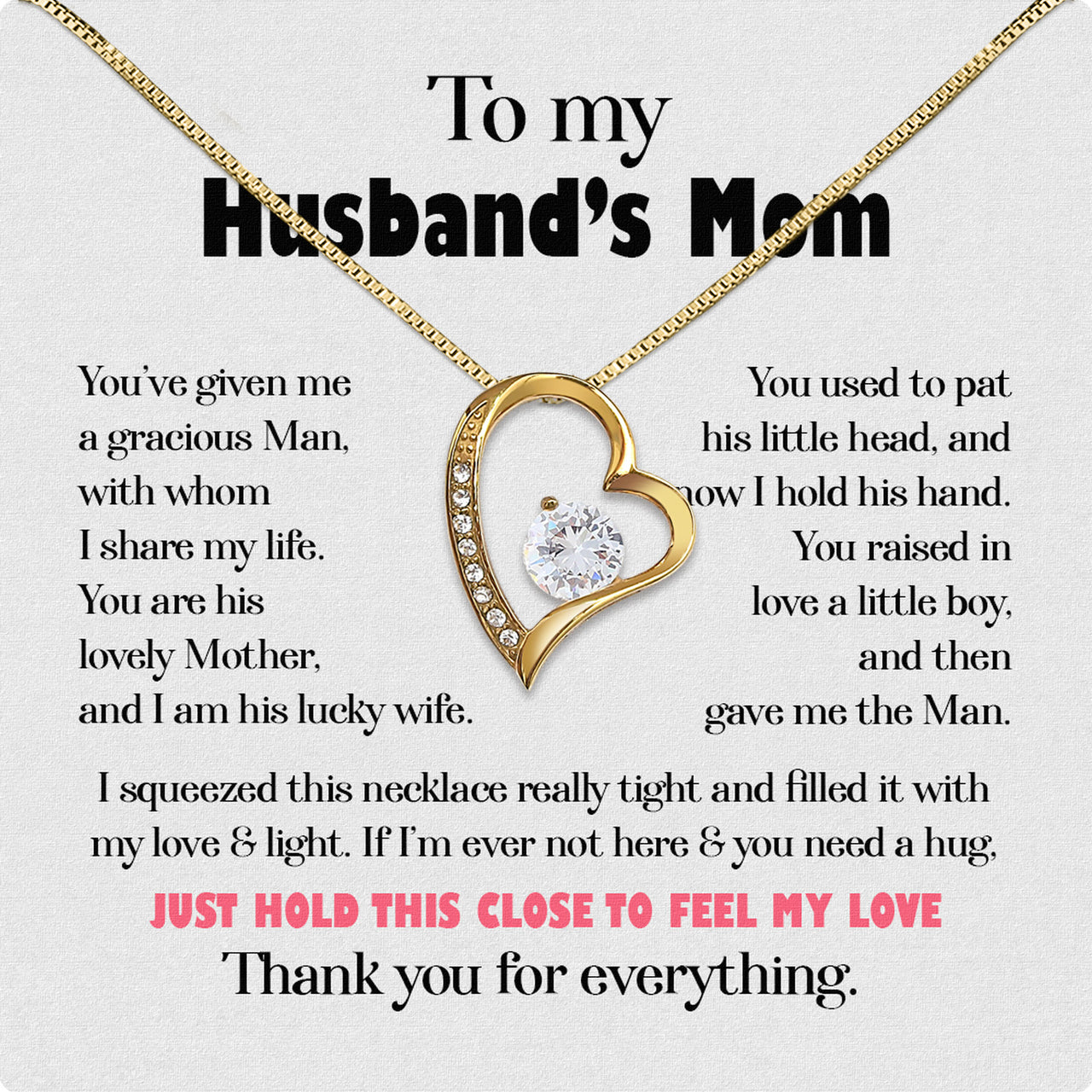 Necklace Gift For Husband's Mom