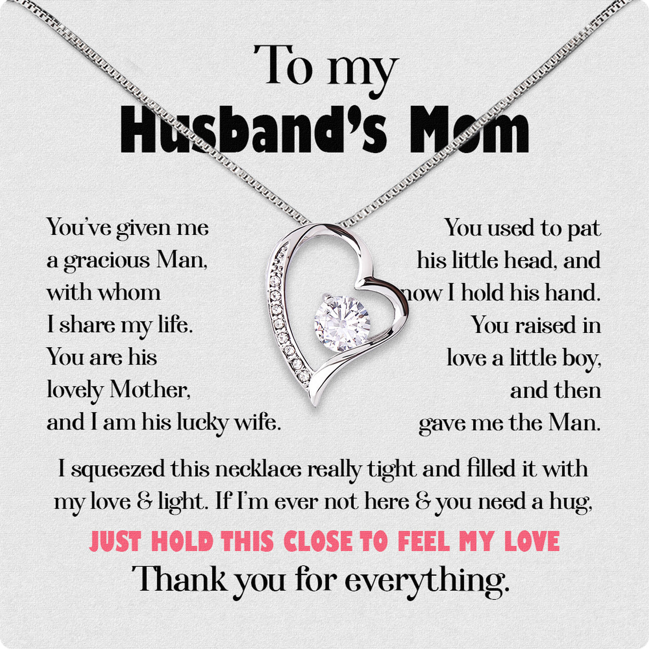 Necklace Gift For Husband's Mom