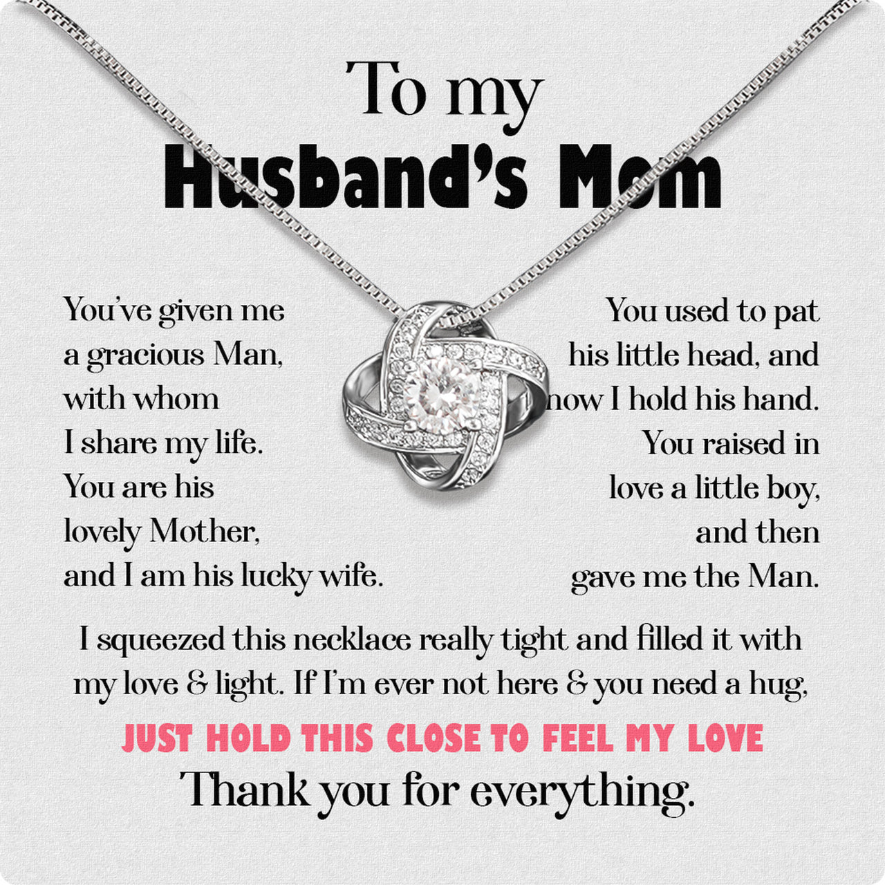 Necklace Gift For Husband's Mom