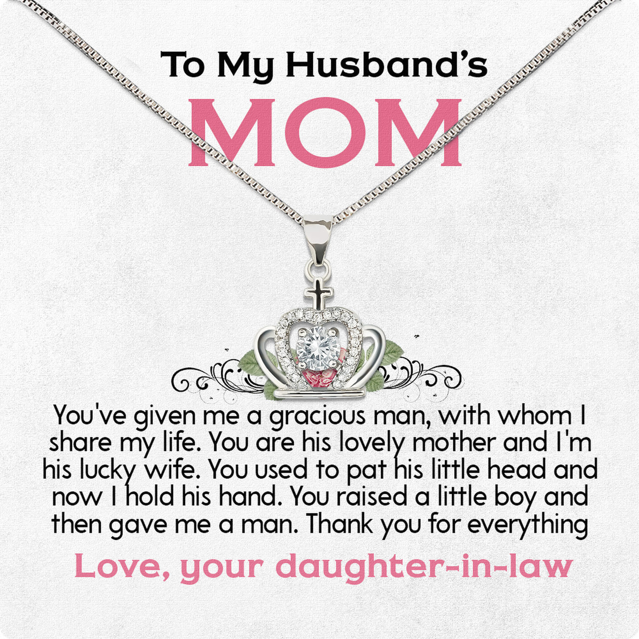 Necklace Gift For Husband's Mom