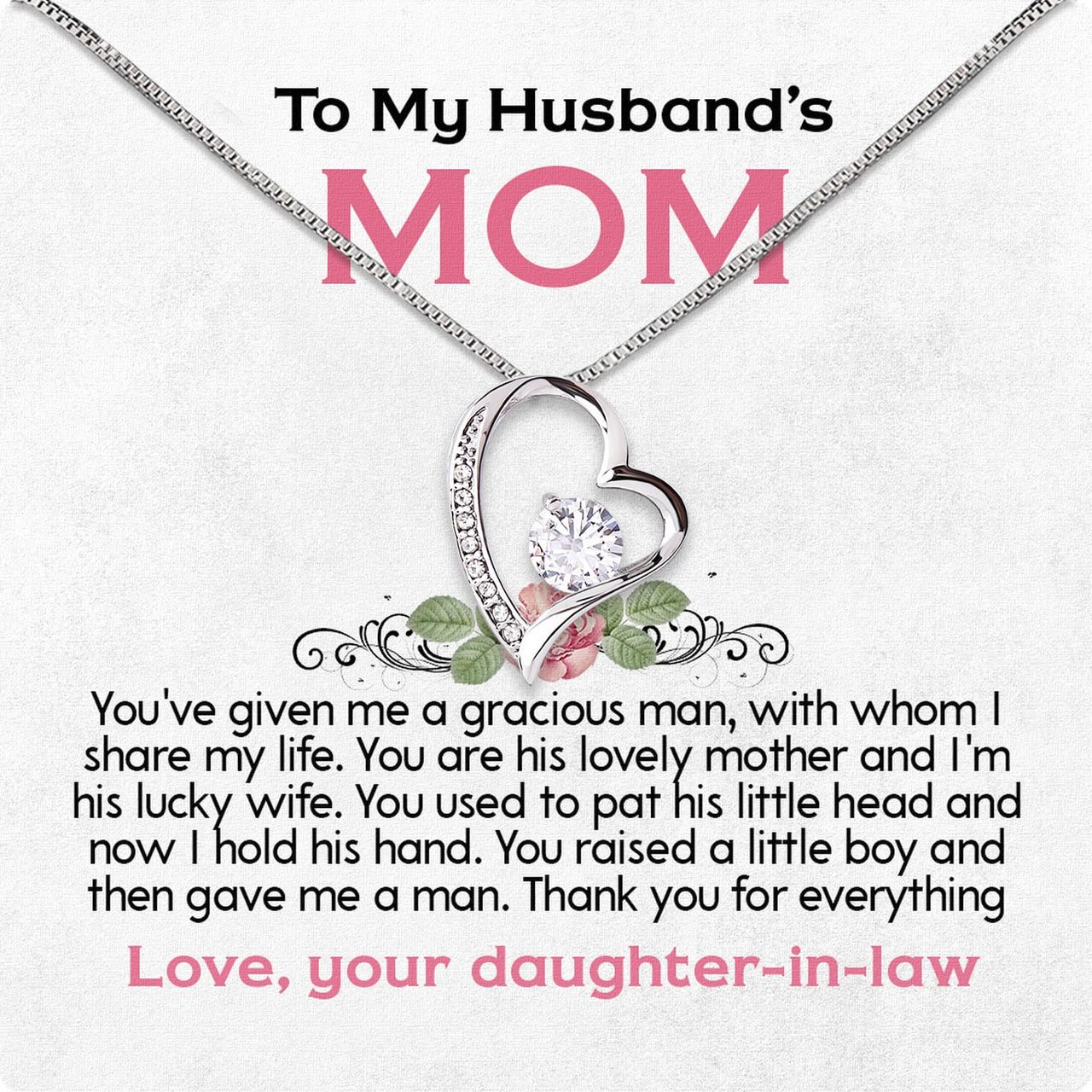 Necklace Gift For Husband's Mom