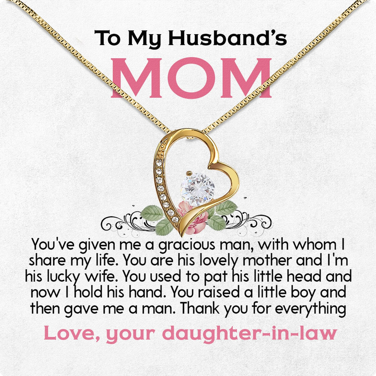 Necklace Gift For Husband's Mom