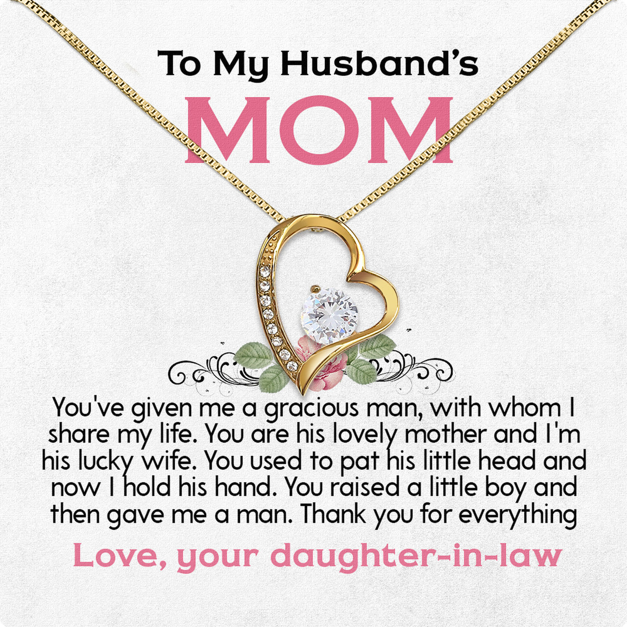 Necklace Gift For Husband's Mom