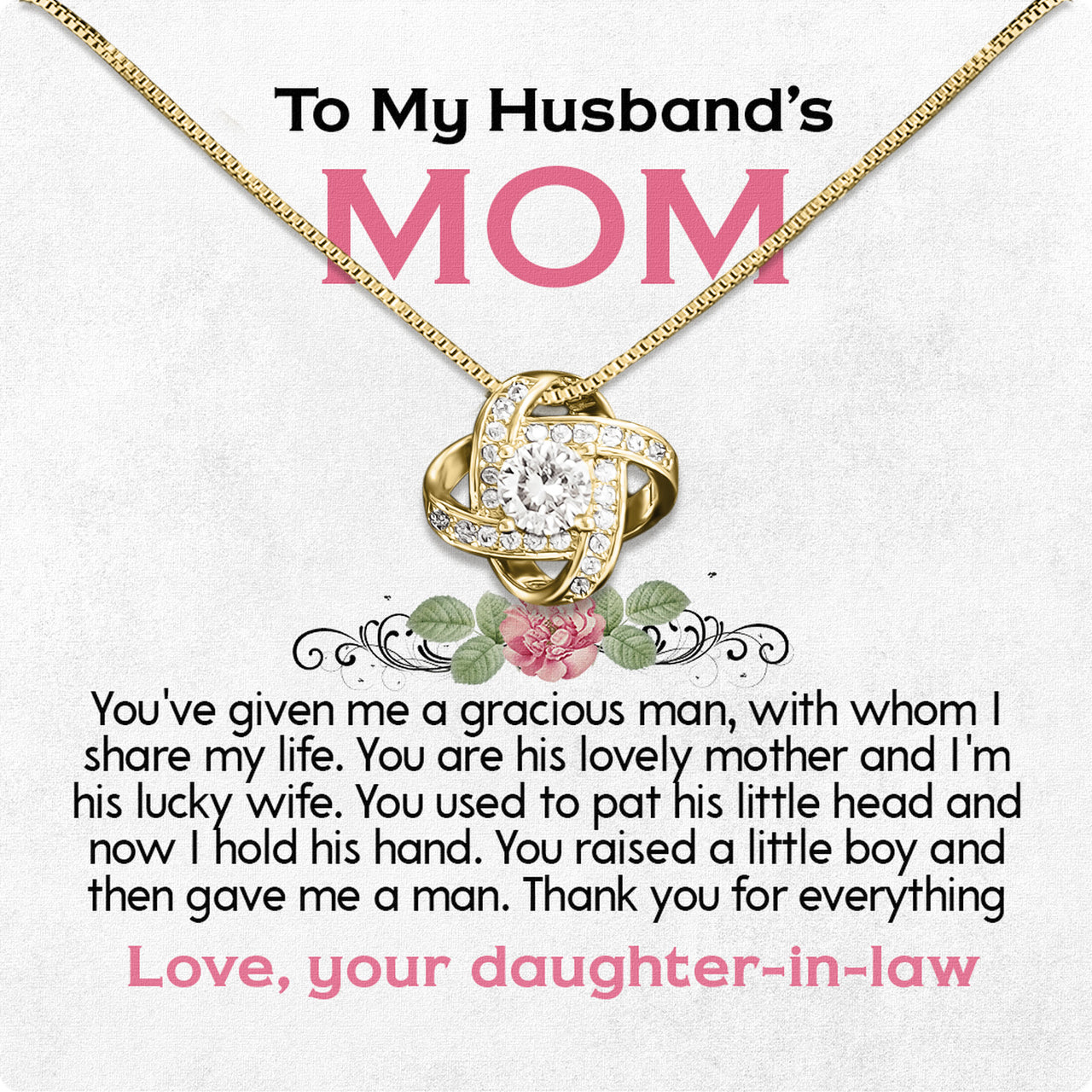 Necklace Gift For Husband's Mom