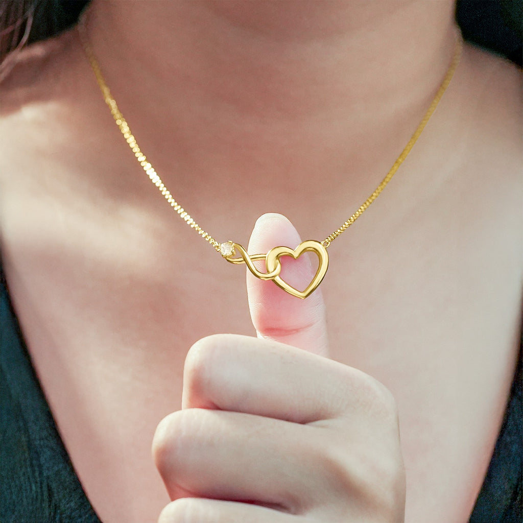 Infinity Heart Necklace Message Card